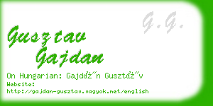 gusztav gajdan business card